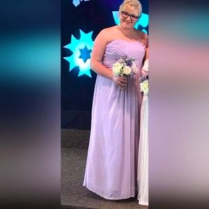 Long Iris Bridesmaid Dress